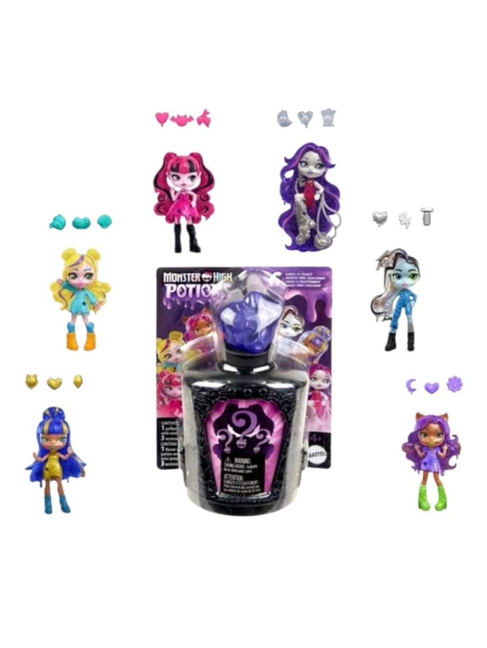 🦁♡Monster High Potions Mini Dolls,Surprise Character Figures